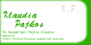 klaudia pajkos business card